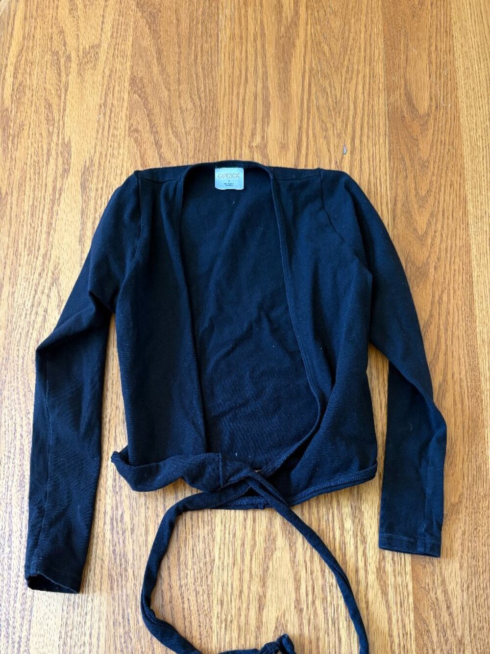Capezio Black Dance Wrap Ballet Cardigan Size Girls' Small